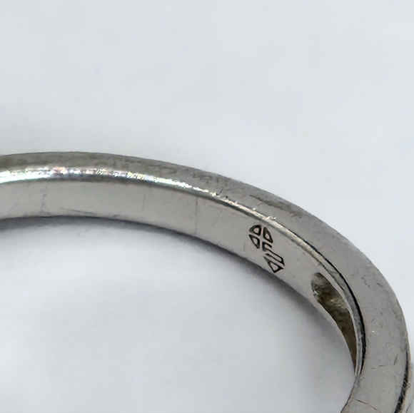 Sterling Silver Ring, Double Hearts Bypass Ring, Marked 925, Size 7 1/4 - Picture 6 of 9